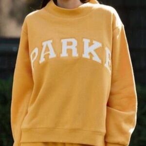 Apricot Sweatshirt with White Lettering